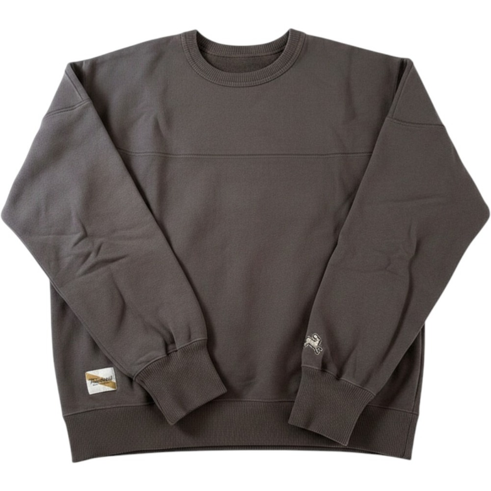 Tracksmith New England taupe-brown Crewneck Sweatshirt Mens Medium Hare Logo